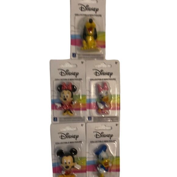 Disney collectible minis Mickey Minnie Mouse Pluto Daisy & Daffy New in package - Picture 1 of 8